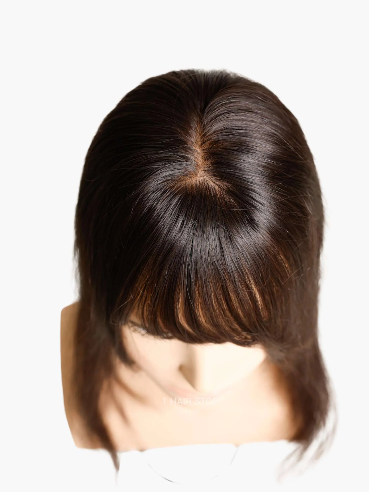 2.5x4" Silk Hair Topper With Bangs - Image 5