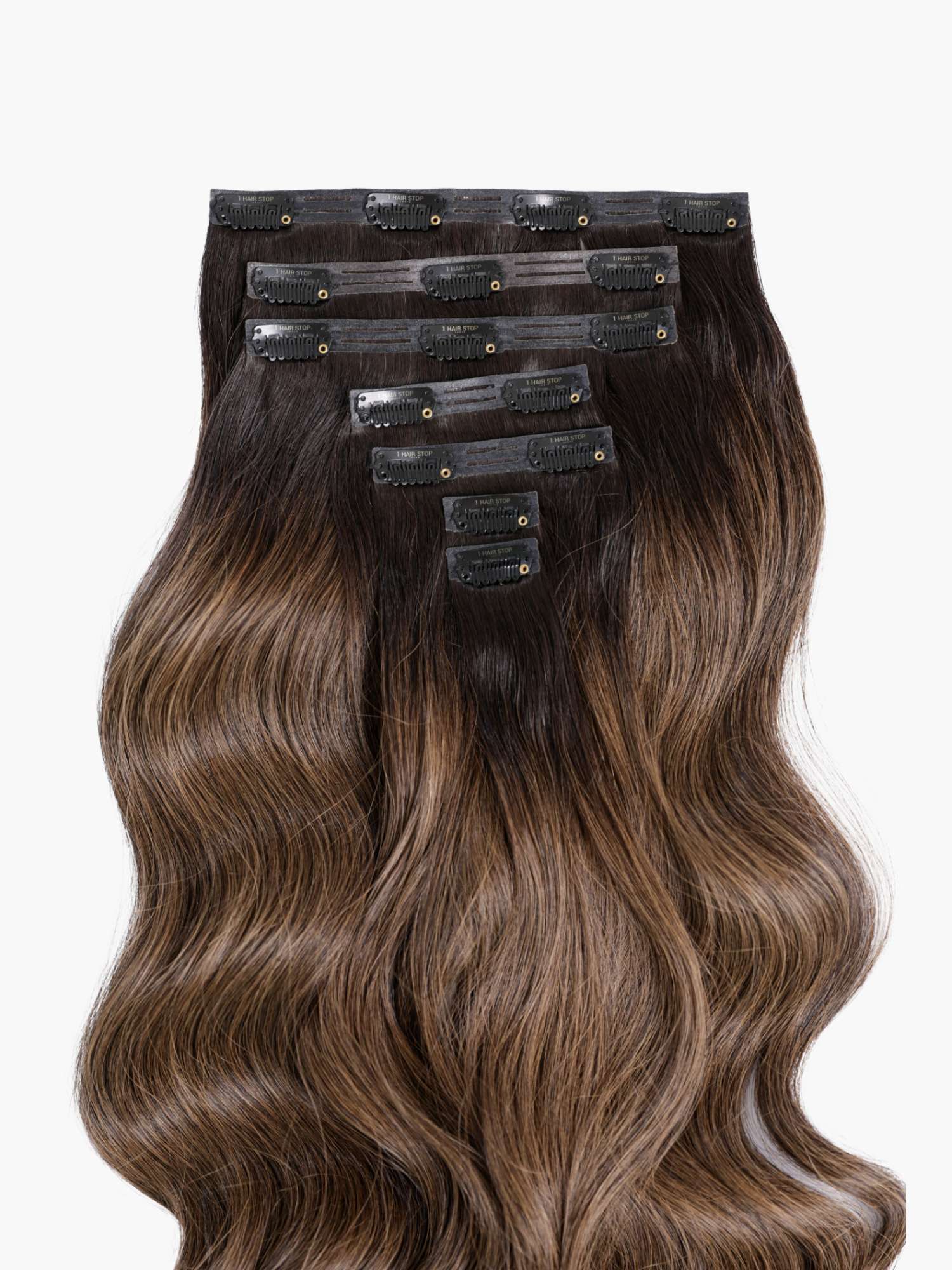 Ash Bronde Blend Seamless 7 Set Clip-in Extensions - Image 6