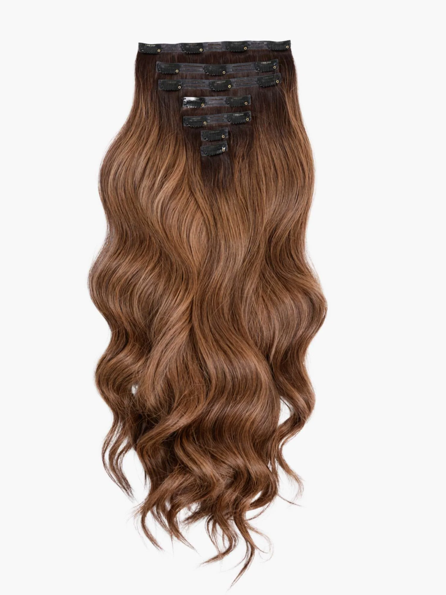 Chestnut Blend Seamless 7 Set Clip-in Extensions - Image 5
